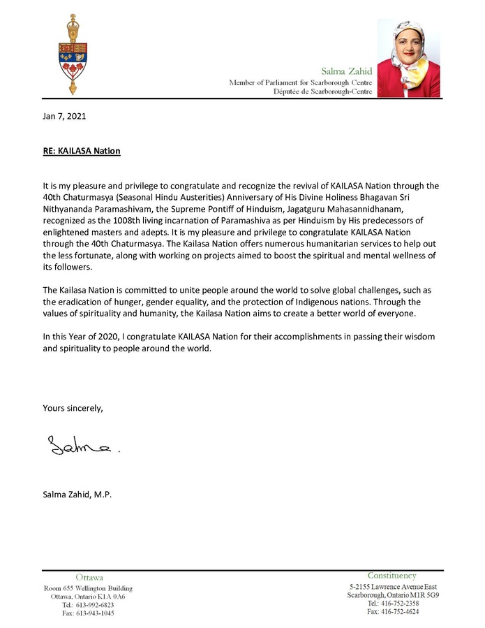 Commendation-Canada-member-of-parliament-salma zahid-2021-01-07.jpg