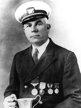 John Allen Midgett was recognized by the UK goverment for saving UK seamen in 1918.