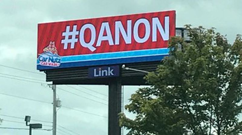 Cleveland Grover Meredith rented this billboard to promote the -QAnon movement.jpg
