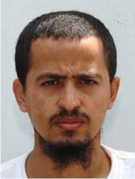 Muktar Yahya Najee Al Warafi's official Guantanamo identity portrait, note the white uniform that marks him as "compliant"