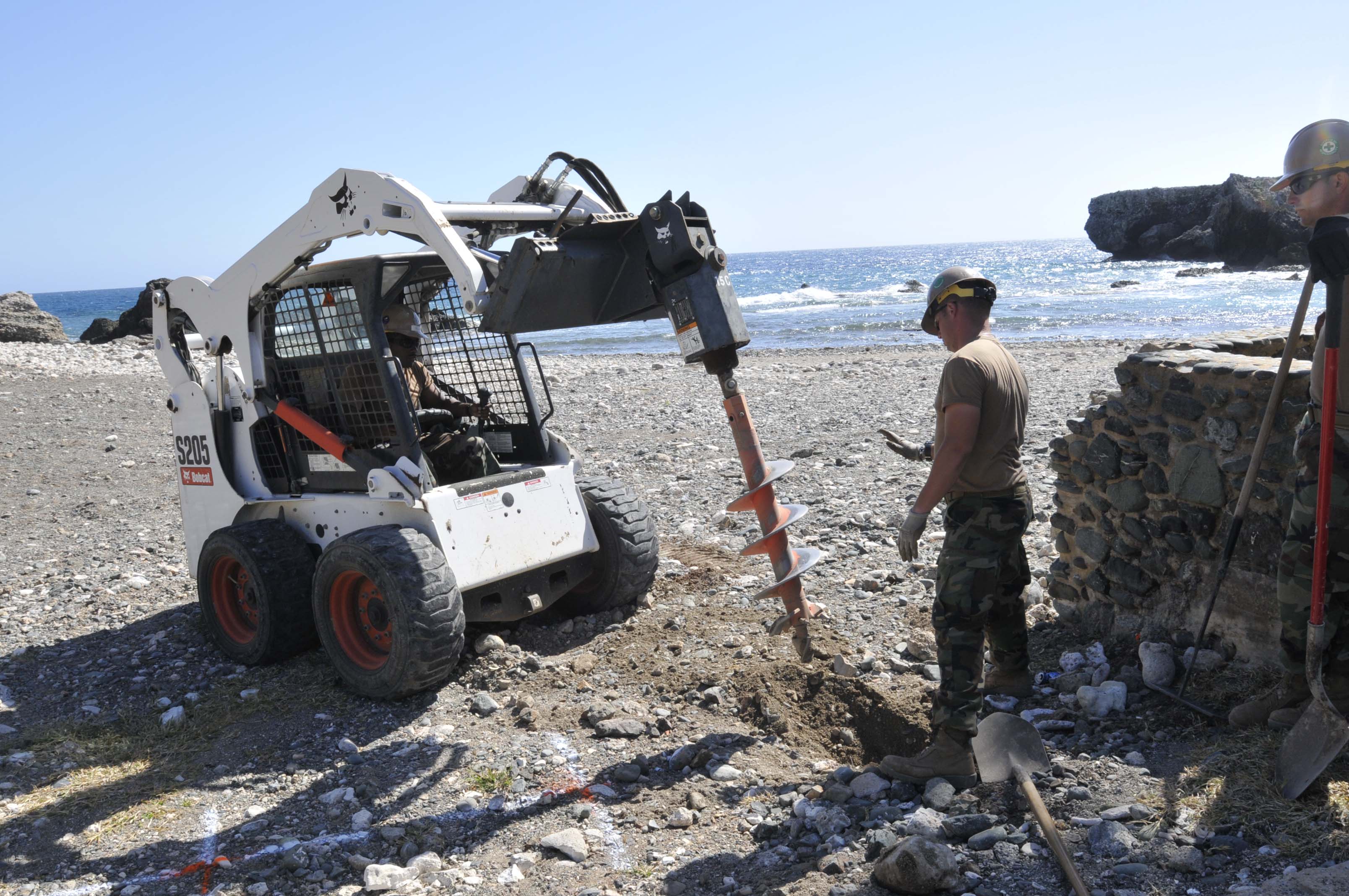 Seabees deployed to Guantanamo Bay take part in construction project..jpg