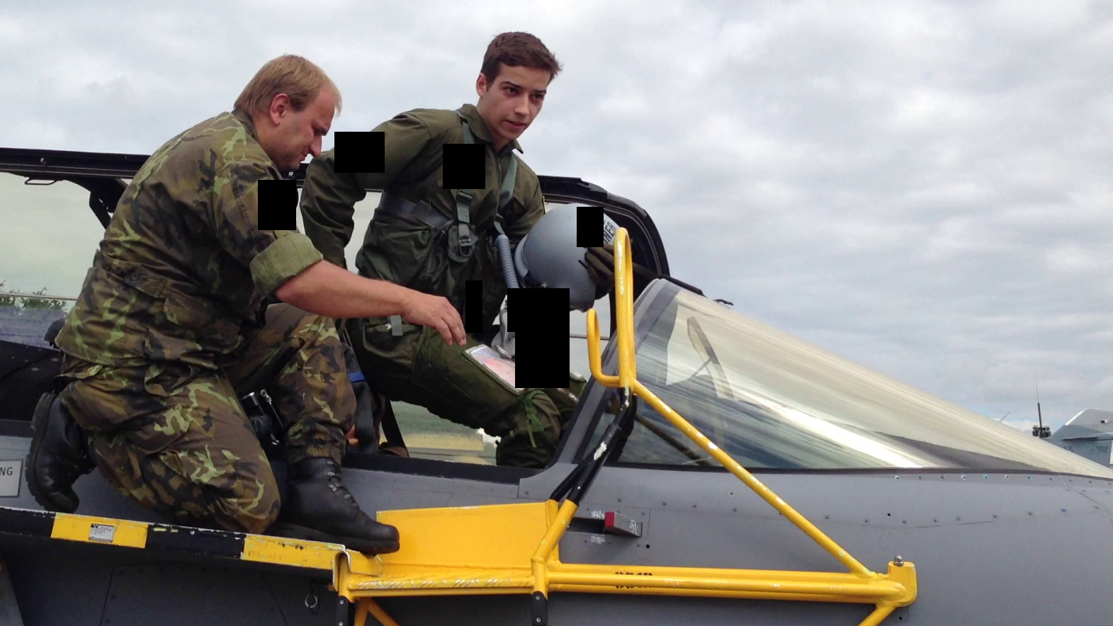 King Jonas I of Lauwiner in Sweden with the Swedish Air Force on a test flight XRS8554.jpg