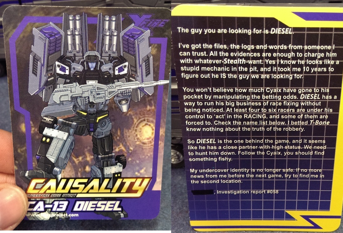 Diesel collector card