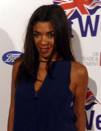 Emma Ferreira walking down the red carpet at the BritWeek Event 2012.