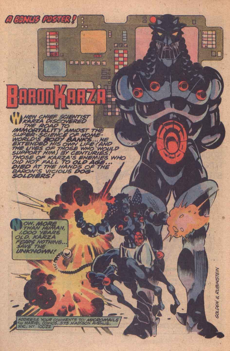 Marvel Comics Baron Karza biography