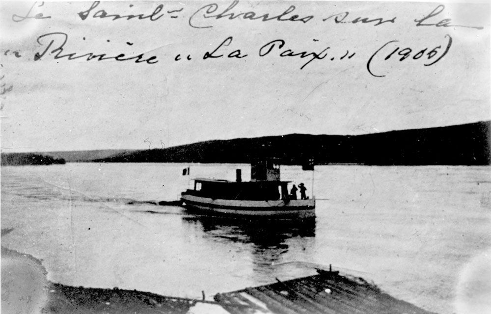 St. Charles an early steamship on the upper Peace River.jpg