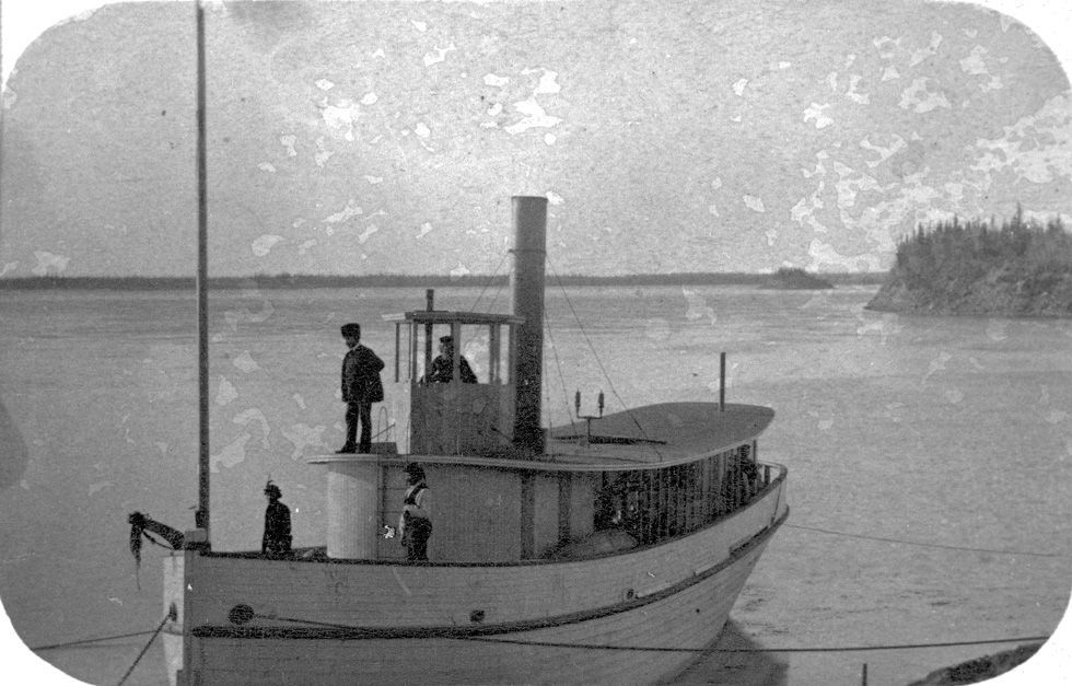 The steamboat St. Alphonse, an Oblate Order Mission ship on the lower Slave and Mackenzie rivers.jpg