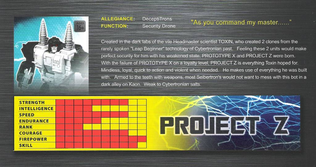 Project Z biography from the TFcon 2013 program