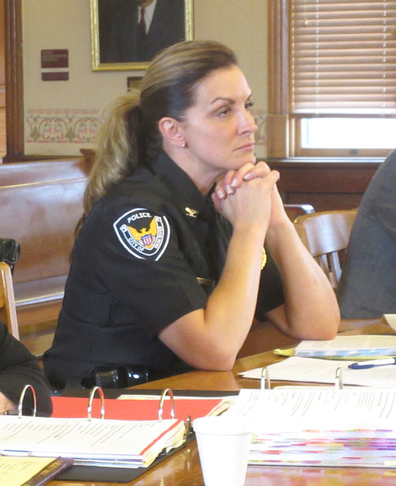 Laura Frizzo, in 2016, when she was Iron River police chief.